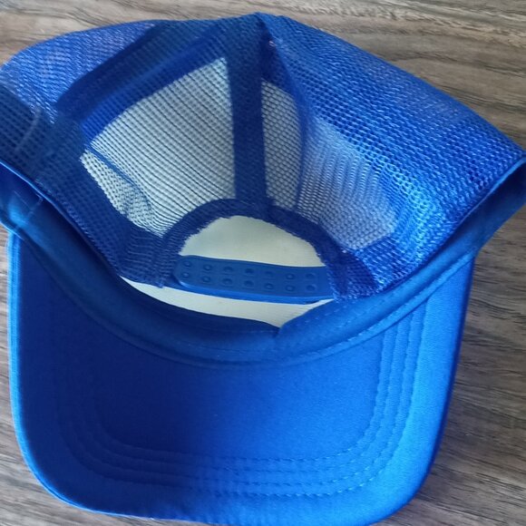 Bud Light Beer Trucker Baseball Golf Cap Blue & White Adjustable Strap Mesh NEW - Picture 2 of 3
